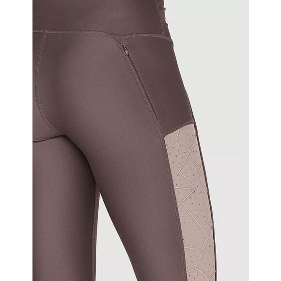 Under Armour Women's Armour Fly Fast Raised Thread Leggings - Ash Taupe L - Picture 3 of 9